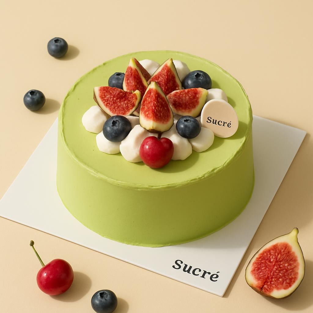 Matcha Fig Mille Crêpe Cake 抹茶无花果千层
