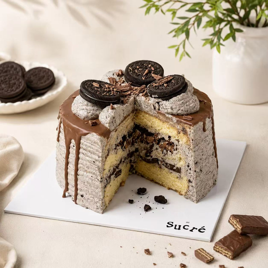 Oreo, KitKat & Cocoa Milk Pudding Cake